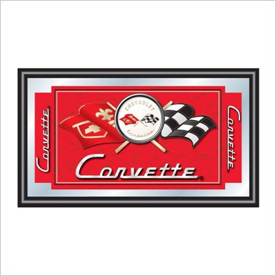 Trademark Global Corvette C1 Framed Mirror in Red