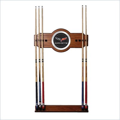 Trademark Corvette C6 2 piece Wood and Mirror Wall Cue Rack