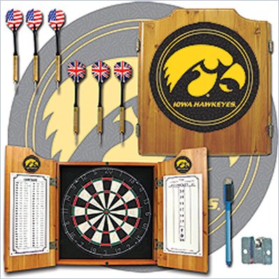 Trademark University of Iowa Dart Cabinet - Includes Darts and Board