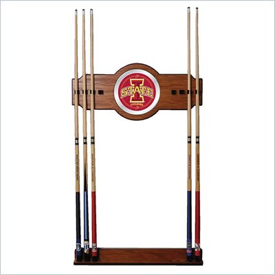 Trademark Iowa State University Wood and Mirror Wall Cue Rack