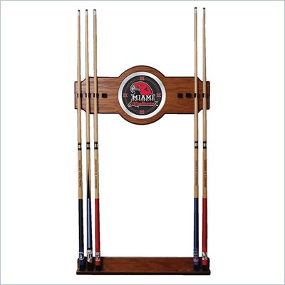 Trademark Miami University, Ohio Wood and Mirror Wall Cue Rack