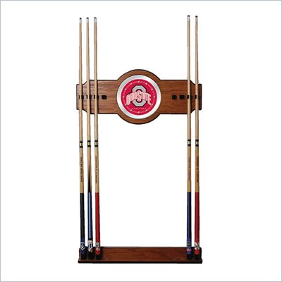 Trademark Ohio State University Wood and Mirror Wall Cue Rack
