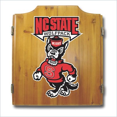 Trademark North Carolina State Dart Cabinet includes Darts and Board