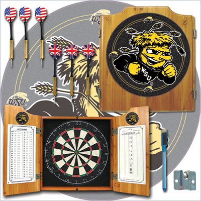 Trademark Wichita State U Dart Cabinet - Includes Darts and Board