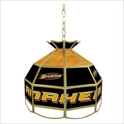 Trademark NHL Anaheim Ducks Stained Glass Tiffany Lamp - 16 inch diameter