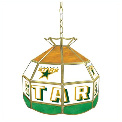 Trademark NHL Dallas Stars Stained Glass Tiffany Lamp - 16 inch diameter
