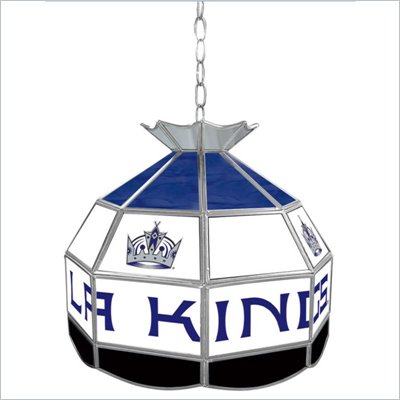 Trademark NHL Los Angeles Kings Stained Glass Tiffany Lamp - 16 inch diameter