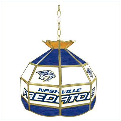 Trademark NHL Nashville Predators Stained Glass Tiffany Lamp - 16 inch