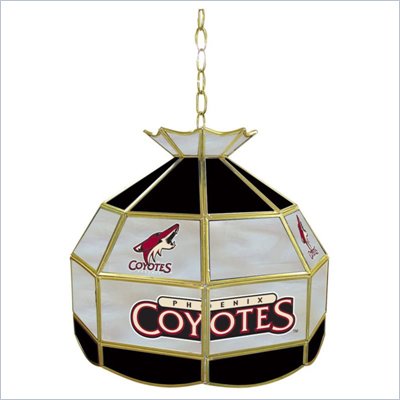 Trademark NHL Phoenix Coyotes Stained Glass Tiffany Lamp - 16 inch diameter