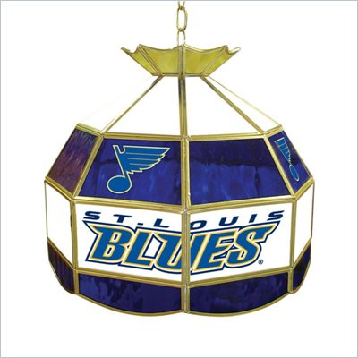 Trademark NHL St. Louis Blues Stained Glass Tiffany Lamp - 16 inch diameter
