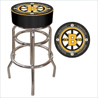 Trademark NHL Vintage Boston Bruins Padded Bar Stool