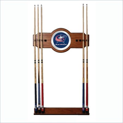 Trademark NHL Columbus Blue Jackets 2 piece Wood and Mirror Wall Cue Rack