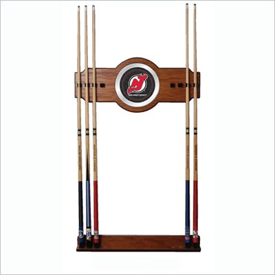 Trademark NHL New Jersey Devils 2 piece Wood and Mirror Wall Cue Rack