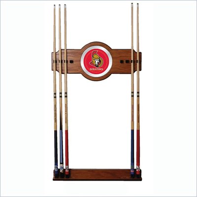 Trademark NHL Ottawa Senators 2 piece Wood and Mirror Wall Cue Rack