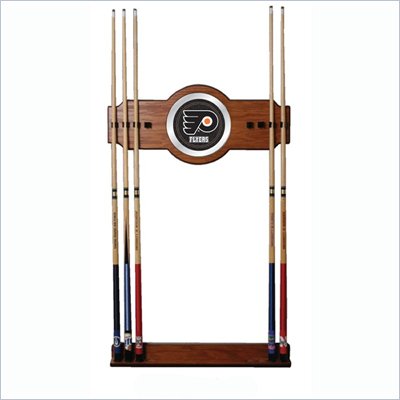 Trademark NHL Philadelphia Flyers 2 piece Wood and Mirror Wall Cue Rack