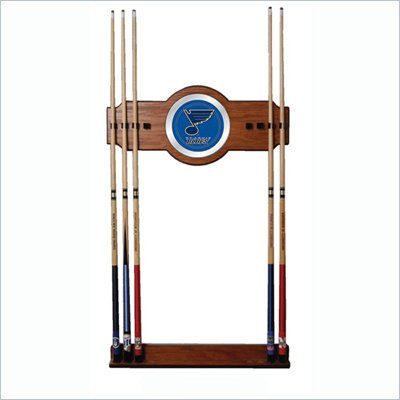 Trademark NHL St. Louis Blues 2 piece Wood and Mirror Wall Cue Rack