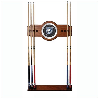 Trademark NHL Tampa Bay Lightning 2 piece Wood and Mirror Wall Cue Rack