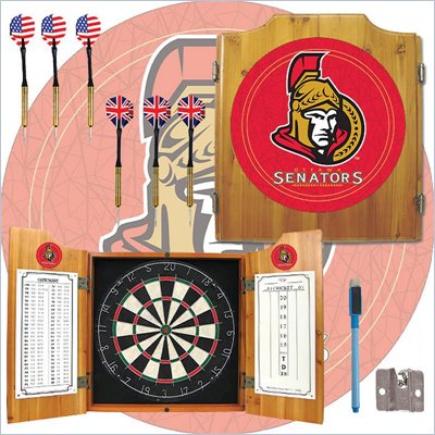 Trademark NHL Ottawa Senators Dart Cabinet includes Darts and Board