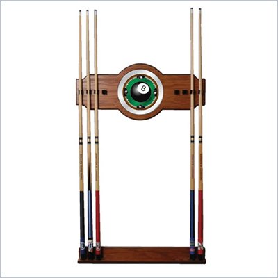 Trademark 8-Ball Rack'em 2 piece Wood and Mirror Wall Cue Rack