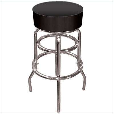 Tradeark Retro High Grade Black Padded Bar Stool