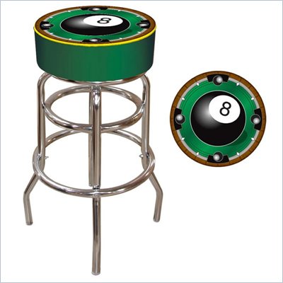 Trademark Retro Rack'em 8-Ball Padded Bar Stool