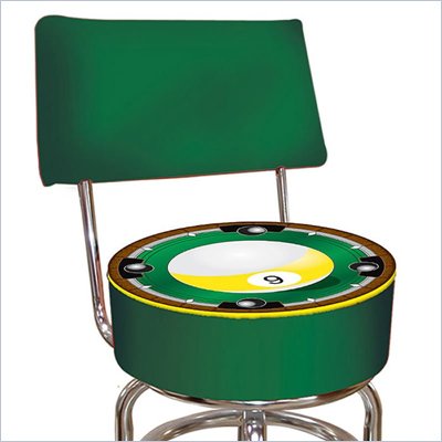 Trademark Retro Nine Ball Padded Bar Stool with Back