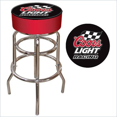 Trademark Retro Coors Light Racing Logo Padded Bar Stool