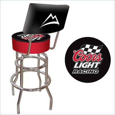 Trademark Retro Coors Light Racing Padded Bar Stool with Back