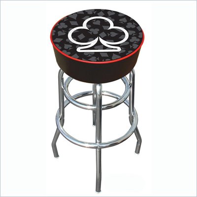 Trademark Retro Four Aces Club Logo Padded Bar Stool
