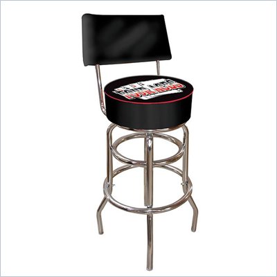 Trademark Retro Four Aces Padded Bar Stool with Back