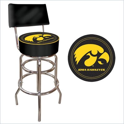 Trademark Retro University of Iowa Padded Bar Stool with Back
