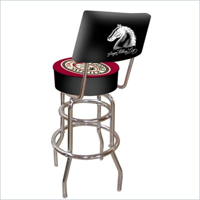 Trademark Retro George Killians Irish Red Padded Bar Stool with Back
