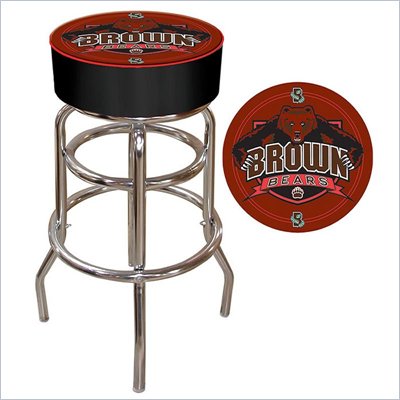 Trademark Retro Brown University Padded Bar Stool