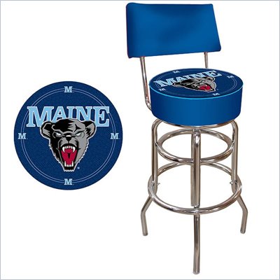 Trademark Retro University of Maine Padded Bar Stool with Back