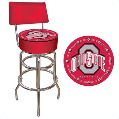 Trademark Retro Ohio State University Padded Bar Stool with Back