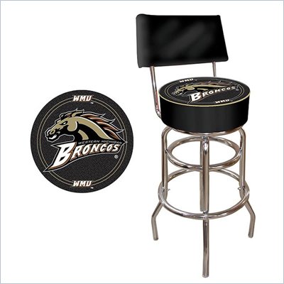 Trademark Retro Western Michigan University Padded Bar Stool with Back