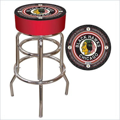 Trademark Retro NHL Vintage Chicago Blackhawks Padded Bar Stool