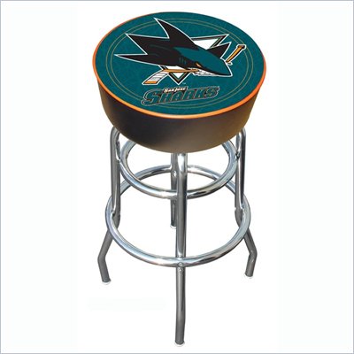 Trademark Retro NHL San Jose Sharks Padded Bar Stool