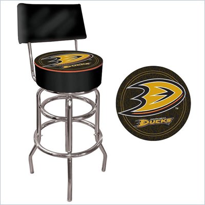 Trademark Retro NHL Anaheim Ducks Padded Bar Stool with Back