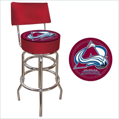 Trademark Retro NHL Colorado Avalanche Padded Bar Stool with Back