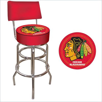 Trademark Retro NHL Chicago Blackhawks Bar Stool with Back