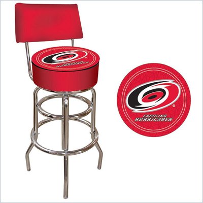 Trademark Retro NHL Carolina Hurricanes Padded Bar Stool with Back