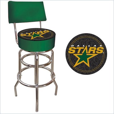 Trademark Retro NHL Dallas Stars Padded Bar Stool with Back