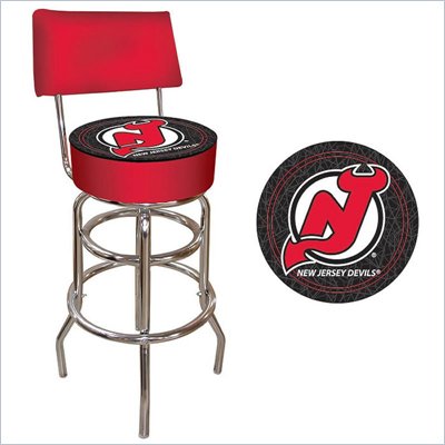 Trademark Retro NHL New Jersey Devils Padded Bar Stool with Back