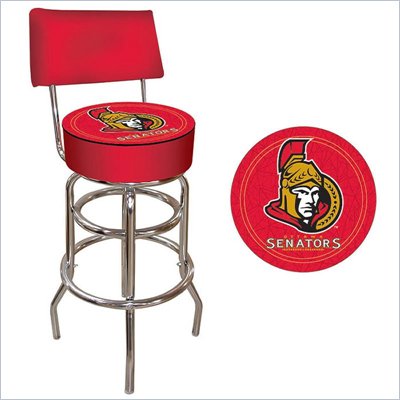 Trademark Retro NHL Ottawa Senators Padded Bar Stool with Back