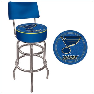 Trademark Retro NHL St. Louis Blues Padded Bar Stool with Back