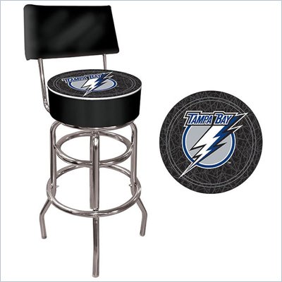 Trademark Retro NHL Tampa Bay Lightning Padded Bar Stool with Back