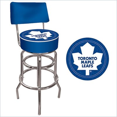 Trademark Retro NHL Toronto Maple Leafs Padded Bar Stool with Back