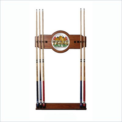 Trademark Texas Hold 'em 2 piece Wood and Mirror Wall Cue Rack