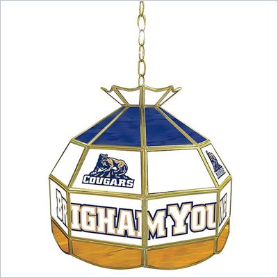 Trademark BYU Stained Glass 16 Inch Tiffany Lamp